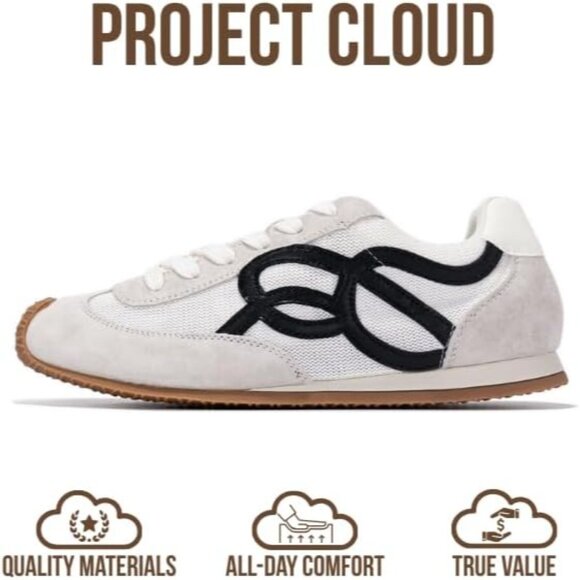 Womens Black Mult Memory Foam Shoes Lightweight Nonslip Walking Confort Sneakers - Picture 3 of 5